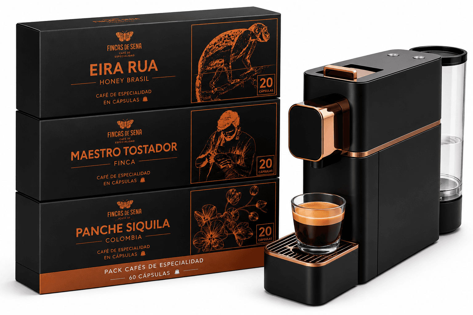 Pack Fincas de Sena — Máquina Spark + 60 cápsulas